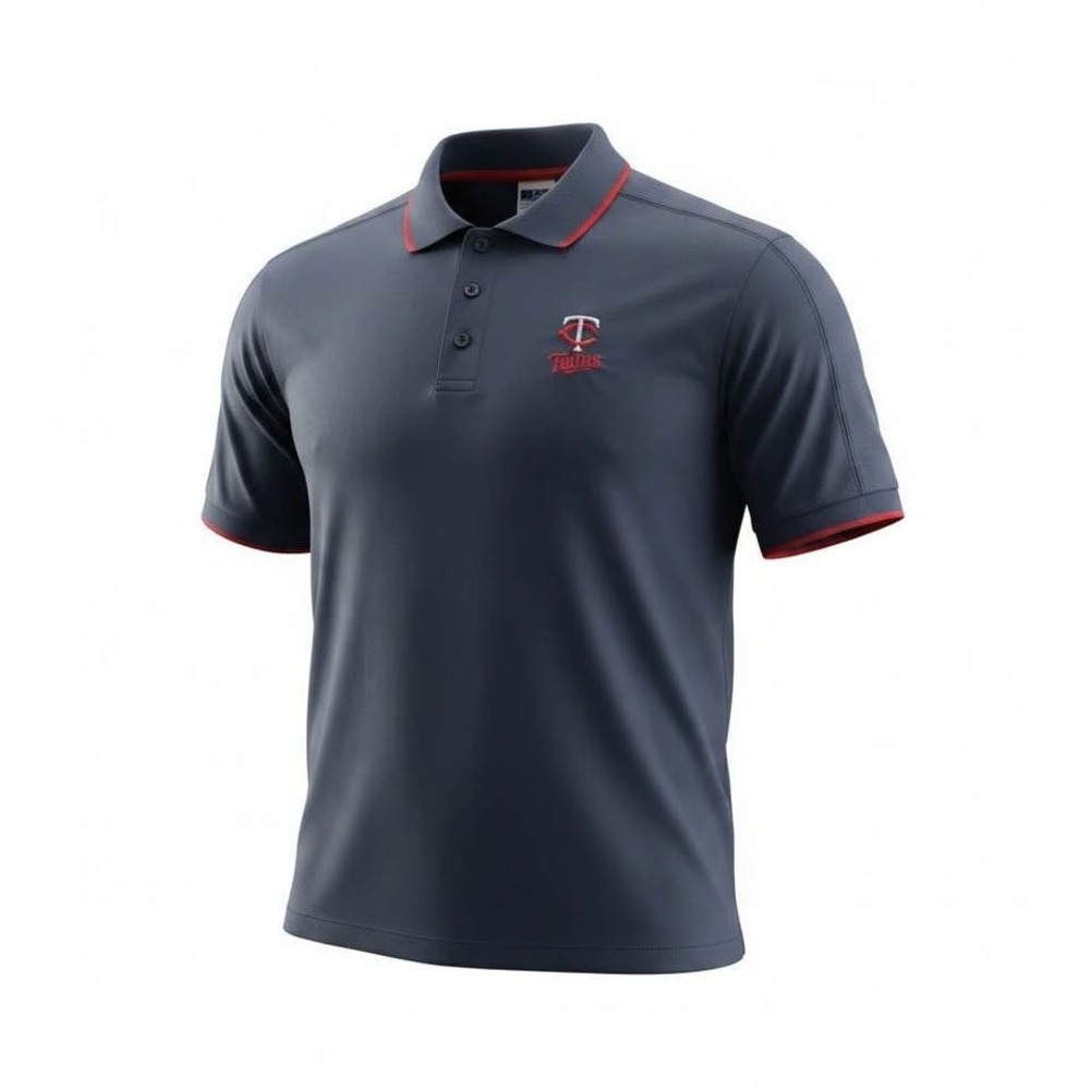 VF Imagewear Minnesota Twins MLB Polo Shirt Mens XL Navy Blue Short Sleeve